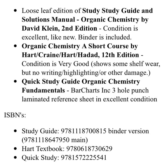 Organic Chemistry Study Bundle Klein Solutions - Picture 11 of 11